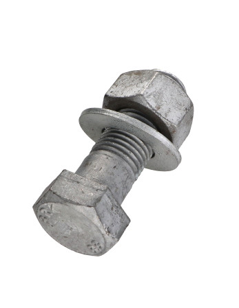 Boulon (vendu avec Ecrou) Tête hexagonale TH M22X70+RD. M22X45X3X M Classe 8.8 Forte tenue à la corrosion Acier