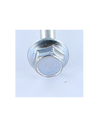 Corps de boulon filetage partiel Tête hexagonale TH M5X50 Filetée sur 16 Embase collerette crantée Classe 6.8 Acier