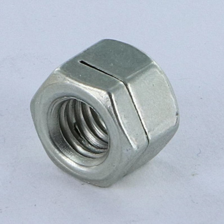 1 x Ecrou frein Fendue M8 H130 Classe 8 Acier zingué
