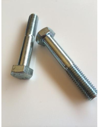 Corps de boulon filetage partiel Tête hexagonale TH M16X160 Classe 6.8 Acier zingué