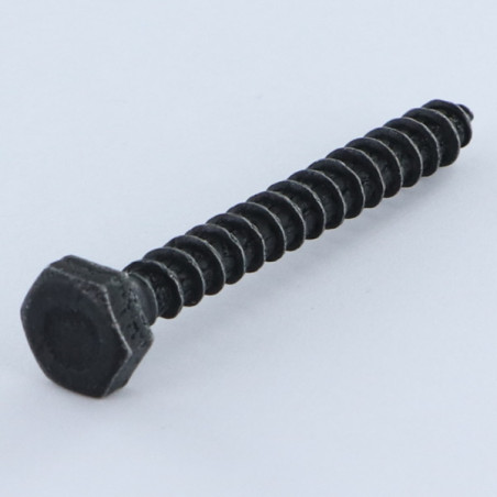 1 x Tirefonds 6X50 Acier zingué nickel noir renforcE - Haute tenue à la corrosion