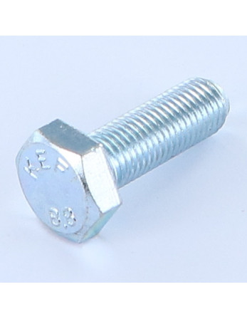 Vis métaux Tête hexagonale TH M10X25 Filetage total Classe 8.8 Pas fin Pas de 125 Acier zingué