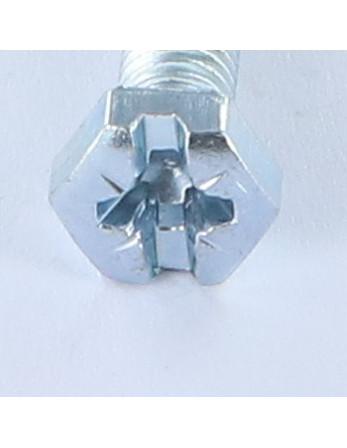 Corps de boulon filetage partiel Tête hexagonale TH POZI et fendu M6X25 Filetée sur 22 BTLONGZG
