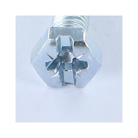 1 x Corps de boulon filetage partiel Tête hexagonale TH POZI et fendu M6X25 Filetée sur 22 BTLONGZG