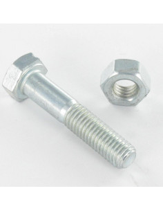 Boulon (vendu avec Ecrou) Tête hexagonale TH M12X80 Acier...