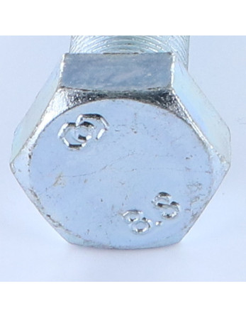 Vis métaux Tête hexagonale TH M20X60 Filetage total Classe 8.8 Pas fin Pas de 150 Acier zingué