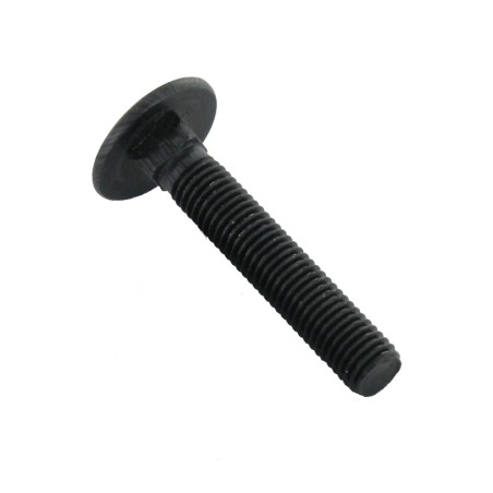 1 x TRCC JAPY tête ronde collet carré M8X140 Filetage total Acier zingué noir