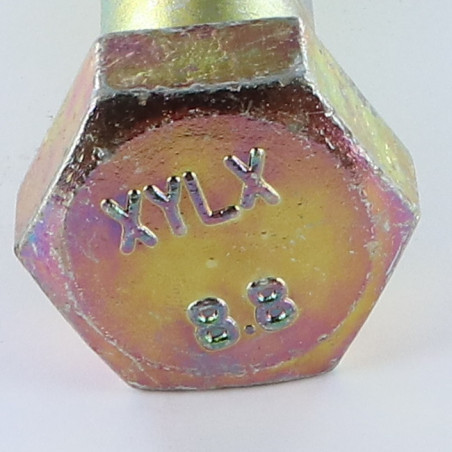 1 x Corps de boulon filetage partiel Tête hexagonale TH M20X180 Classe 8.8 Bichromaté