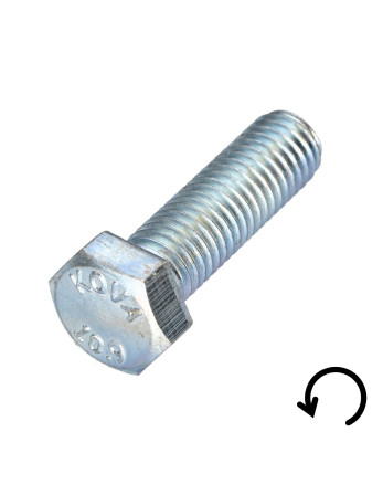 Vis métaux Tête hexagonale TH Pas Gauche M10X40 Classe 10.9 acier geomet