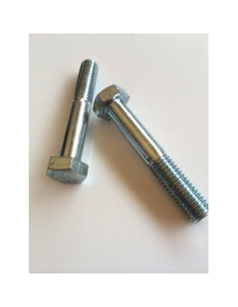 Corps de boulon filetage partiel Tête hexagonale TH M10X40 Classe 10.9 Pas fin Pas de 125 Acier zingué