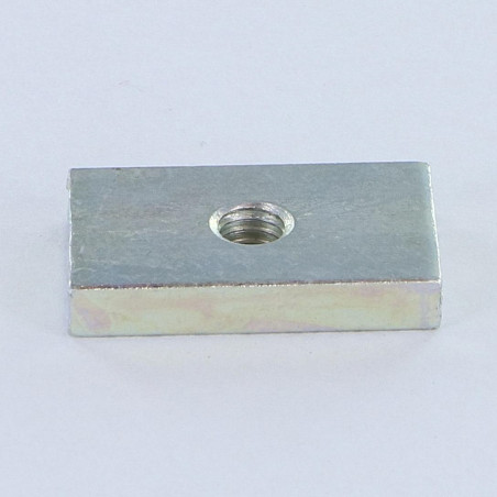 1 x Ecrou Rectangulaire M6 17X20X6 Acier zingué