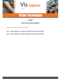 Boulon (vendu avec Ecrou) Tête hexagonale TH M12X70... 2