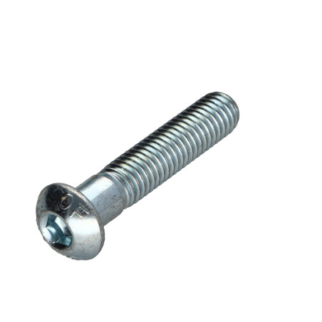 1 x Vis métaux BHC (Tête Bombée Hexagonal creux) M8X40 Filetée sur 32 Classe 10.9 Clé de 5 HC5 Acier zingué