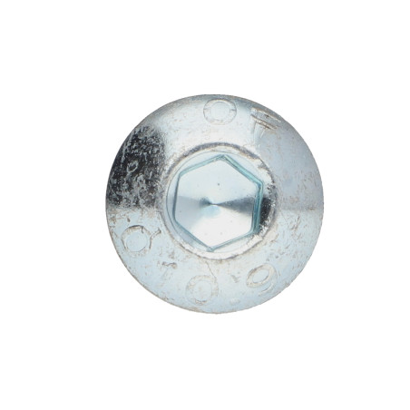 1 x Vis métaux BHC (Tête Bombée Hexagonal creux) M8X40 Filetée sur 32 Classe 10.9 Clé de 5 HC5 Acier zingué