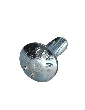 TRCC JAPY tête ronde collet carré M8X25 Filetée sur 22 Filetage partiel Classe 8.8 Acier zingué