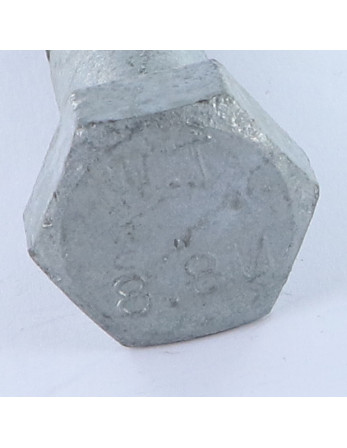 Corps de boulon filetage partiel Tête hexagonale TH M12X100 Classe 8.8 Forte tenue à la corrosion Acier galvanisé