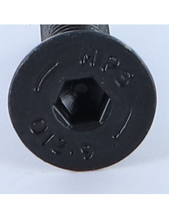 Vis métaux FHC tête fraisée empreinte hexagonale creuse M10X40 Classe 12.9 Clé de 6 HC6 Acier brut