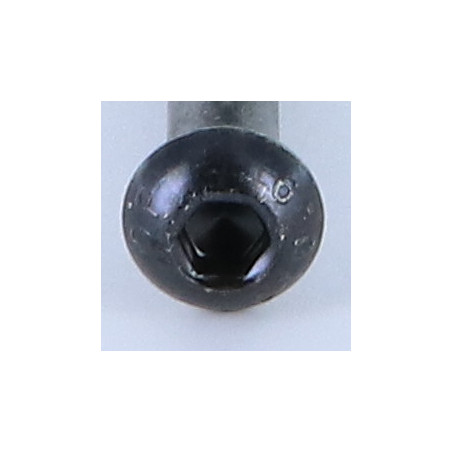 1 x Vis métaux BHC (Tête Bombée Hexagonal creux) M6X35 Filetage partiel Classe 10.9 Clé de 4 HC4 Acier zingué noir