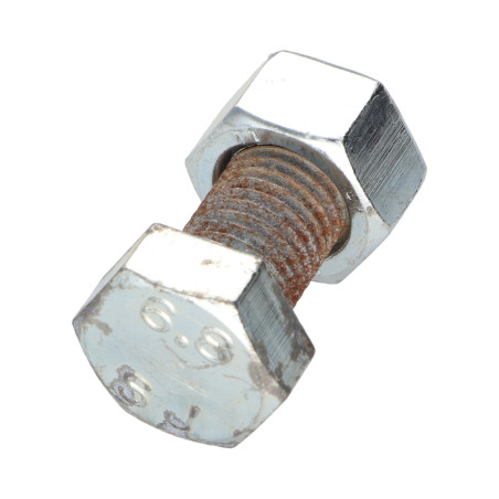 1 x Boulon (vendu avec Ecrou) Tête hexagonale TH M16X35 Acier zingué ROUILLES