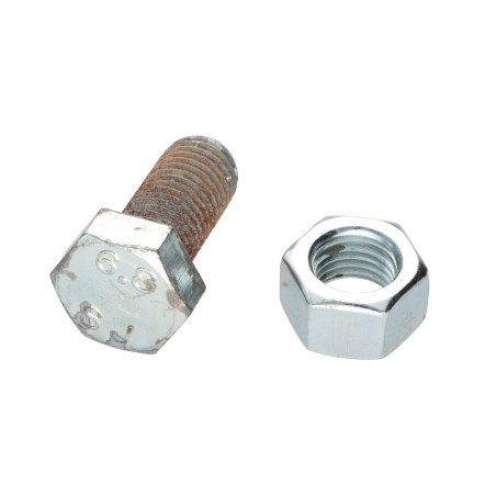 1 x Boulon (vendu avec Ecrou) Tête hexagonale TH M16X35 Acier zingué ROUILLES