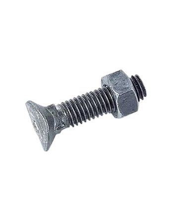 Boulon (vendu avec Ecrou) TOCC tête ovale carré collet M10X48 Pas de 150 Classe 8.8 Acier zingué