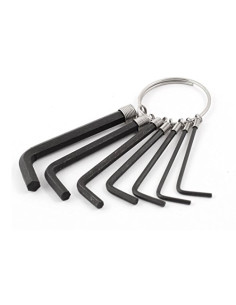 Jeu de 7 CLES MALES Hexagonal creux 2 2.5 3 4 5 6 8