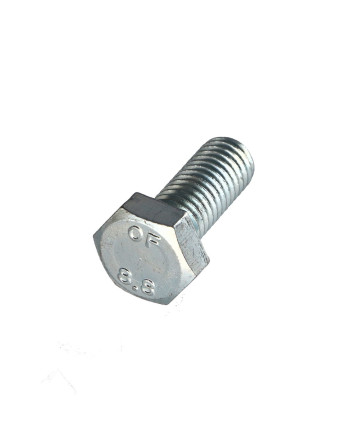 Vis métaux Tête hexagonale TH M10X25 Classe 8.8 Acier zingué