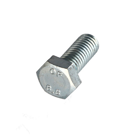 1 x Vis métaux Tête hexagonale TH M10X25 Classe 8.8 Acier zingué