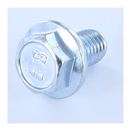 1 x Vis métaux Tête hexagonale TH M12X40 Embase collerette crantée Acier zingué