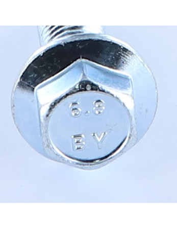 Vis métaux Tête hexagonale TH M12X40 Embase collerette crantée Acier zingué