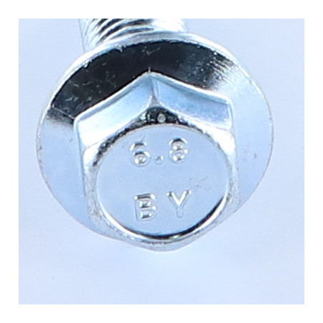 1 x Vis métaux Tête hexagonale TH M12X40 Embase collerette crantée Acier zingué