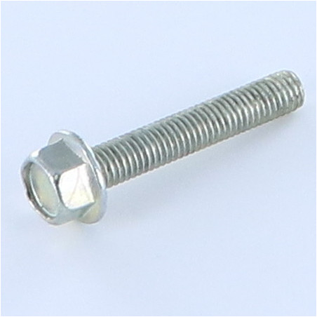 1 x Vis métaux Tête hexagonale TH M8X60 Acier zingué Embase collerette crantée