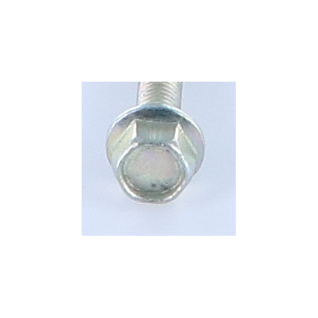 1 x Vis métaux Tête hexagonale TH M8X60 Acier zingué Embase collerette crantée