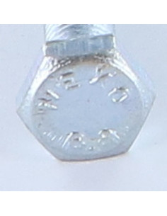 Vis métaux Tête hexagonale TH M8X10 Classe 8.8 Acier zingué 2