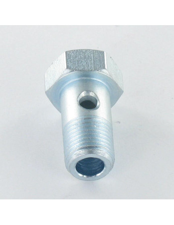 Vis creuse simple ou vis banjos Tête hexagonale TH M12X24 Pas fin Pas de 150 Acier zingué
