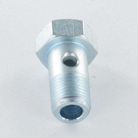 1 x Vis creuse simple ou vis banjos Tête hexagonale TH M12X24 Pas fin Pas de 150 Acier zingué
