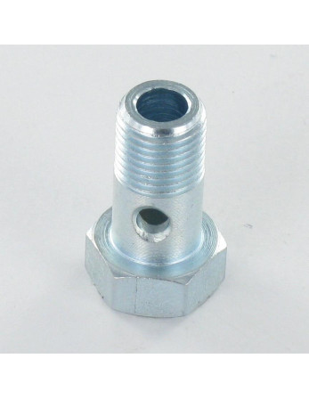 Vis creuse simple ou vis banjos Tête hexagonale TH M12X24 Pas fin Pas de 150 Acier zingué