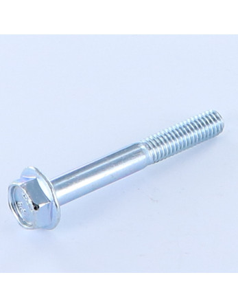 Vis métaux Tête hexagonale TH M6X45 Filetage partiel Embase collerette crantée Classe 8.8 Acier zingué
