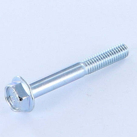 1 x Vis métaux Tête hexagonale TH M6X45 Filetage partiel Embase collerette crantée Classe 8.8 Acier zingué