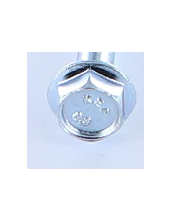 Vis métaux Tête hexagonale TH M6X45 Filetage partiel Embase collerette crantée Classe 8.8 Acier zingué