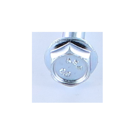 1 x Vis métaux Tête hexagonale TH M6X45 Filetage partiel Embase collerette crantée Classe 8.8 Acier zingué