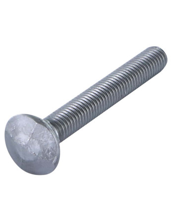 TRCC JAPY tête ronde collet carré Tête DIAMANT M8X50 Acier zingué noir