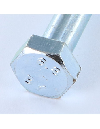 Corps de boulon filetage partiel Tête hexagonale TH M10X70 Filetée sur 12 Classe 6.8 Acier zingué S/PL17