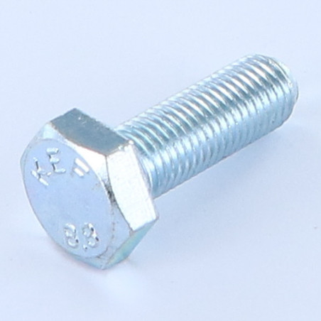 1 x Vis métaux Tête hexagonale TH M10X30 Filetage total Classe 8.8 Pas fin Pas de 125 Acier zingué