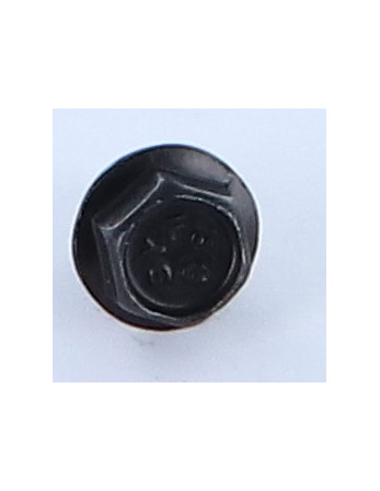 Vis métaux Tête hexagonale TH M8X12 Embase collerette crantée Classe 8.8 Acier zingué noir