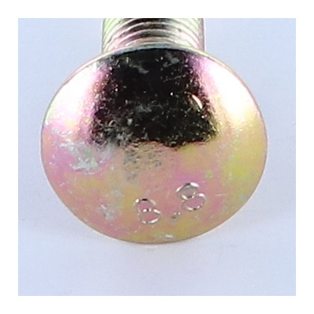 1 x TRCC JAPY tête ronde collet carré M12X50 Collet bas Classe 8.8 Acier zingué 200 Heures brouillard salin sans