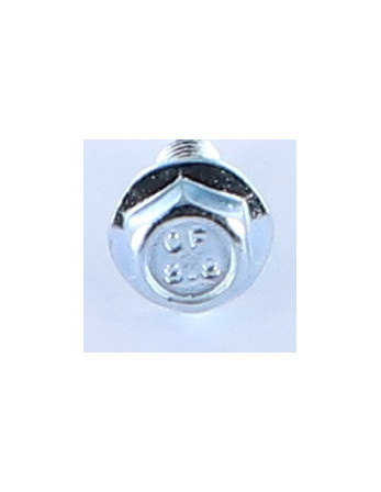 Vis métaux Tête hexagonale TH M6X16 Embase collerette crantée Classe 8.8 Acier zingué