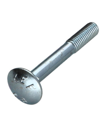 TRCC JAPY tête ronde collet carré M8X60 Filetée sur 22 Filetage partiel Acier zingué