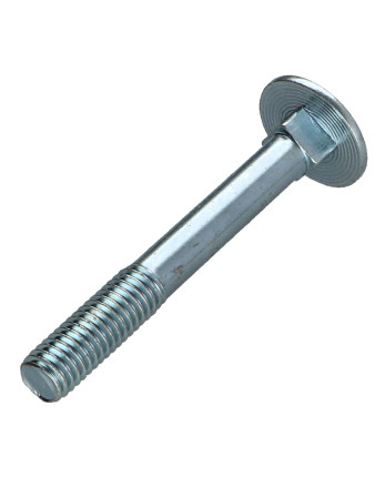 TRCC JAPY tête ronde collet carré M8X60 Filetée sur 22 Filetage partiel Acier zingué