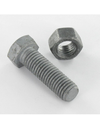 Boulon (vendu avec Ecrou) Tête hexagonale TH M24X80 Classe 8.8 Forte tenue à la corrosion Acier galvanisé à chaud